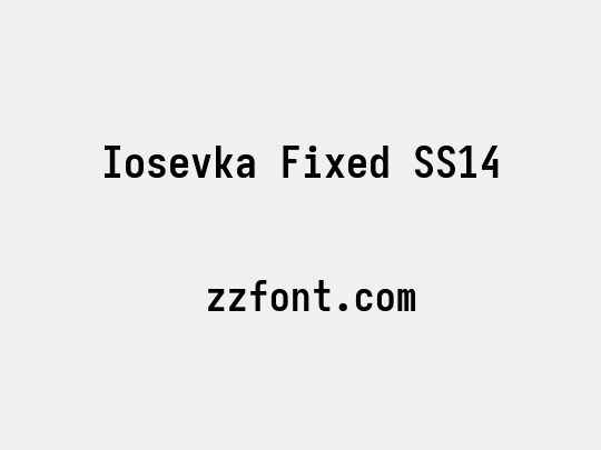 Iosevka Fixed SS14