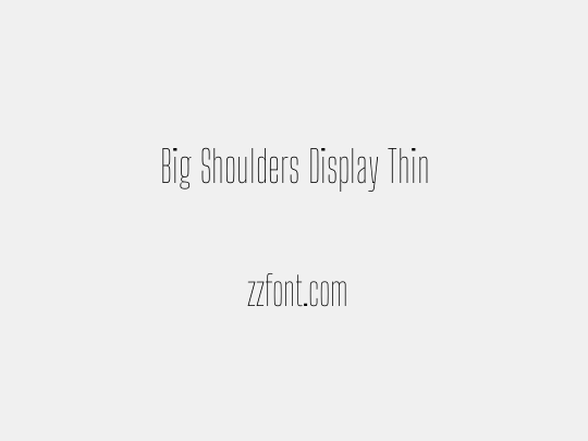 Big Shoulders Display Thin