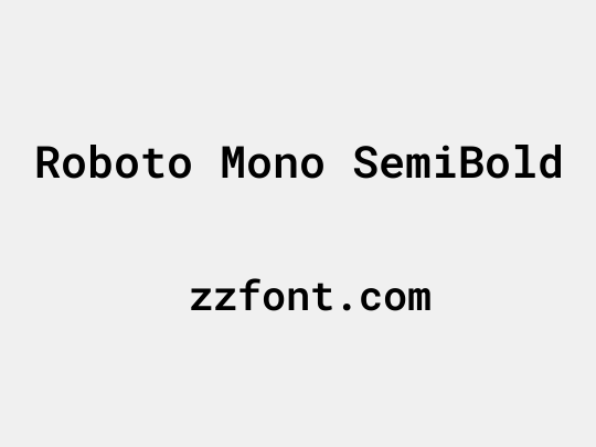 Roboto Mono SemiBold