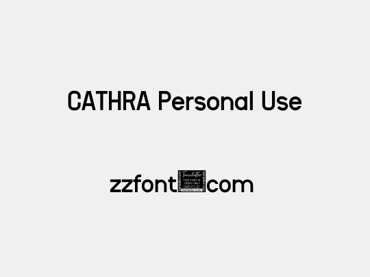 CATHRA Personal Use