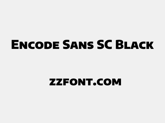 Encode Sans SC Black