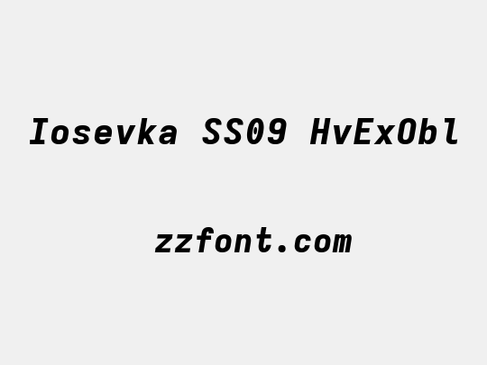 Iosevka SS09 HvExObl