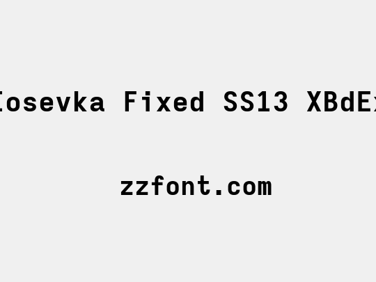 Iosevka Fixed SS13 XBdEx