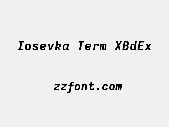 Iosevka Term XBdEx