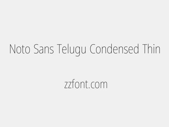 Noto Sans Telugu Condensed Thin