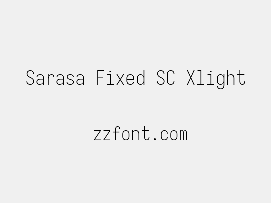 Sarasa Fixed SC Xlight