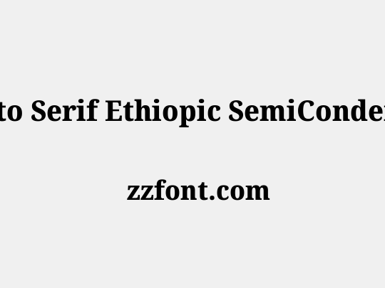 Noto Serif Ethiopic SemiCondensed ExtraBold