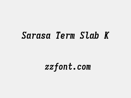 Sarasa Term Slab K