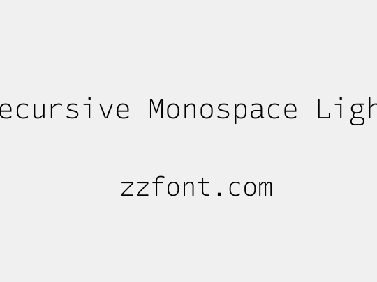 Recursive Monospace Light