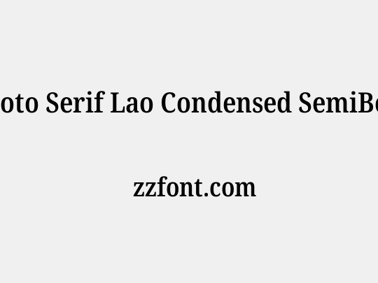 Noto Serif Lao Condensed SemiBold