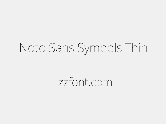 Noto Sans Symbols Thin