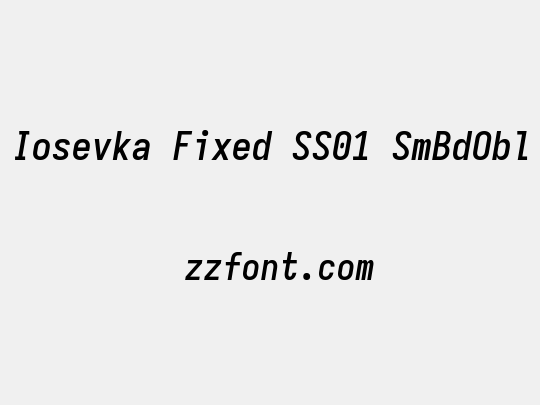 Iosevka Fixed SS01 SmBdObl