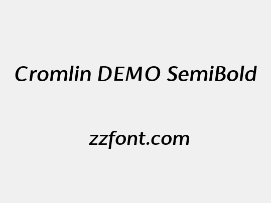 Cromlin DEMO SemiBold