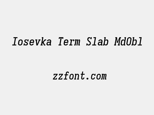 Iosevka Term Slab MdObl