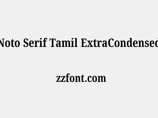 Noto Serif Tamil ExtraCondensed