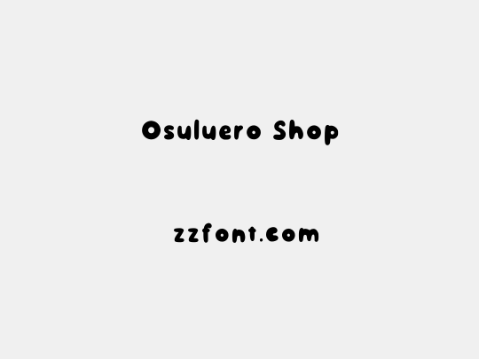 Osuluero Shop