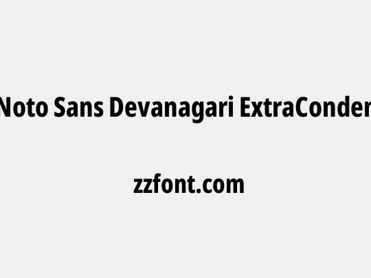 Noto Sans Devanagari ExtraCondensed ExtraBold