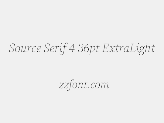 Source Serif 4 36pt ExtraLight