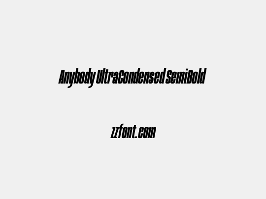 Anybody UltraCondensed SemiBold