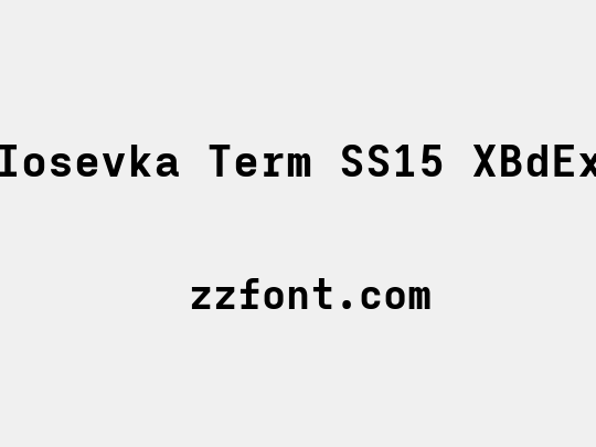 Iosevka Term SS15 XBdEx