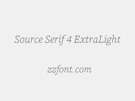 Source Serif 4 ExtraLight