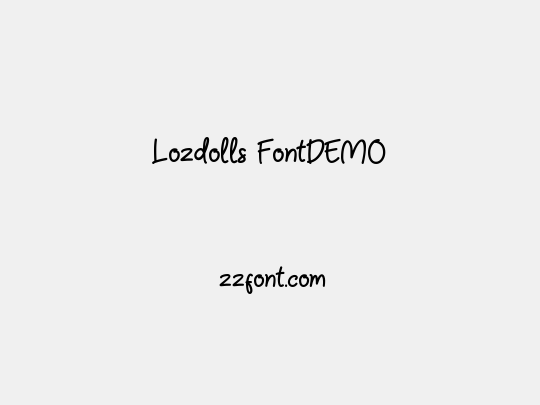 Lozdolls FontDEMO