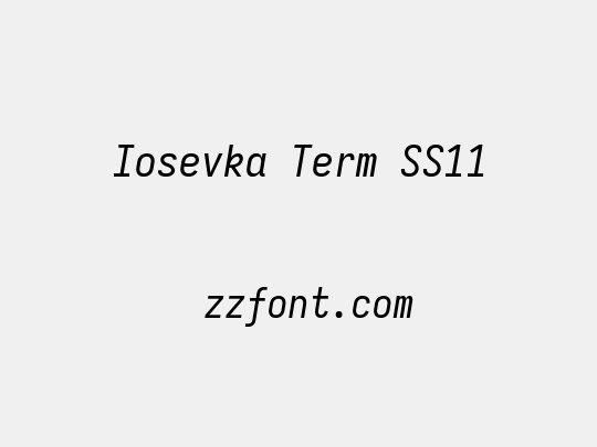 Iosevka Term SS11