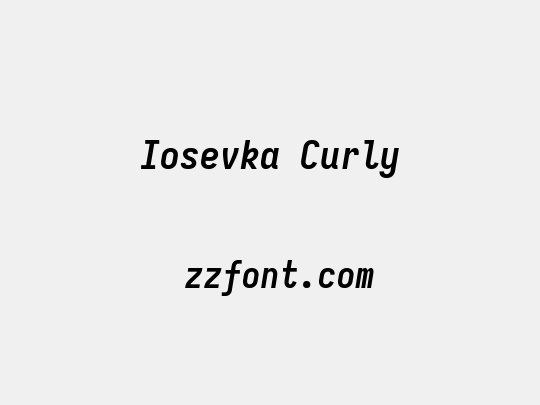 Iosevka Curly