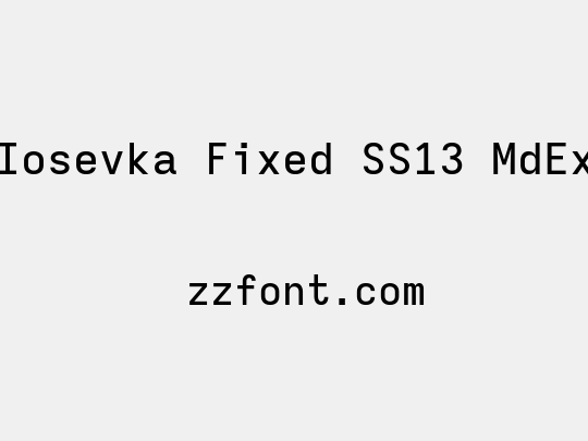 Iosevka Fixed SS13 MdEx