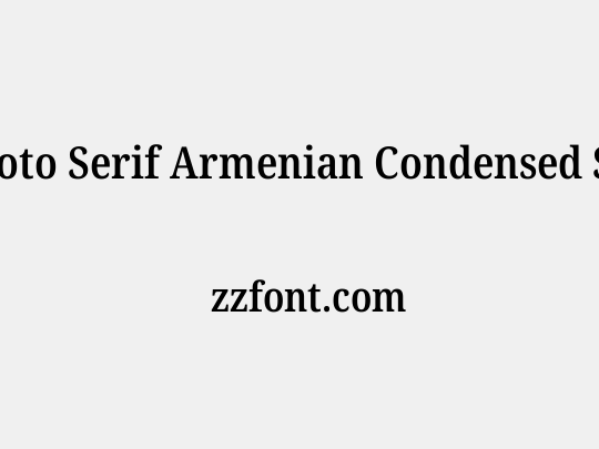 Noto Serif Armenian Condensed SemiBold