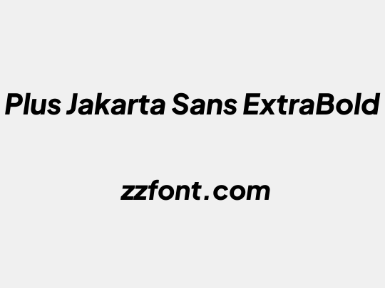 Plus Jakarta Sans ExtraBold