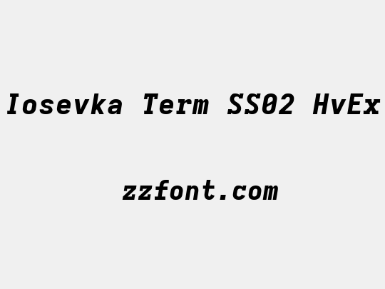 Iosevka Term SS02 HvEx