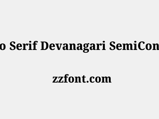 Noto Serif Devanagari SemiCondensed ExtraBold