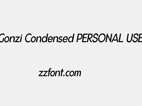 Gonzi Condensed PERSONAL USE