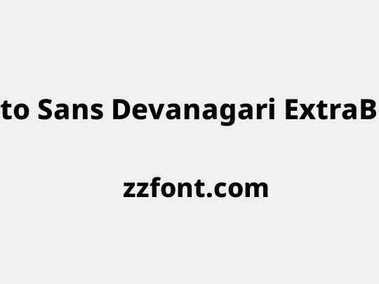 Noto Sans Devanagari ExtraBold