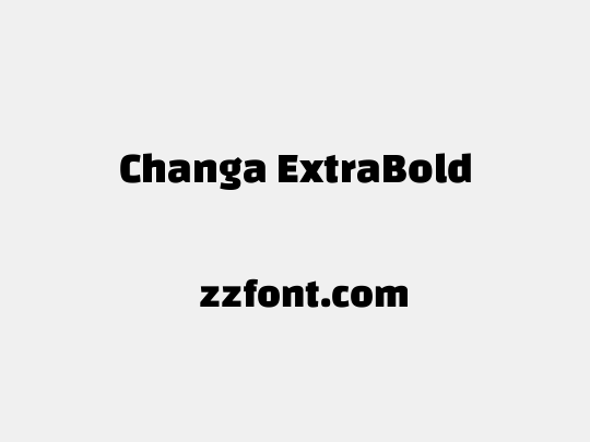 Changa ExtraBold