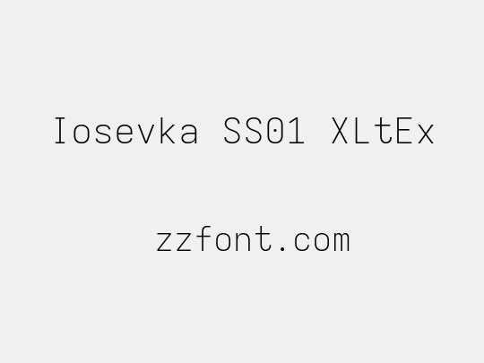 Iosevka SS01 XLtEx