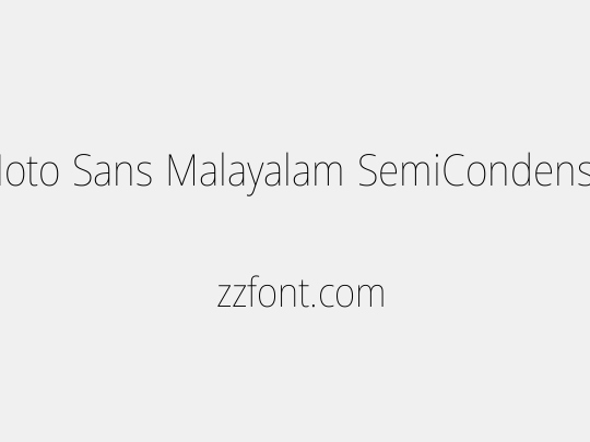 Noto Sans Malayalam SemiCondensed Thin