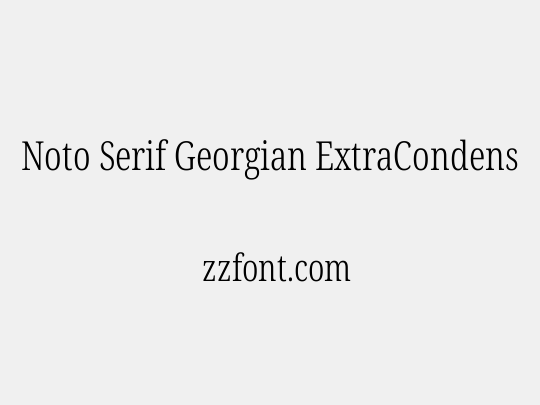 Noto Serif Georgian ExtraCondensed Light