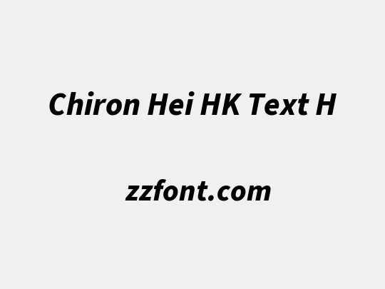 Chiron Hei HK Text H