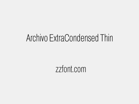 Archivo ExtraCondensed Thin