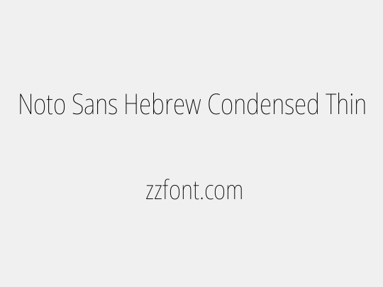 Noto Sans Hebrew Condensed Thin