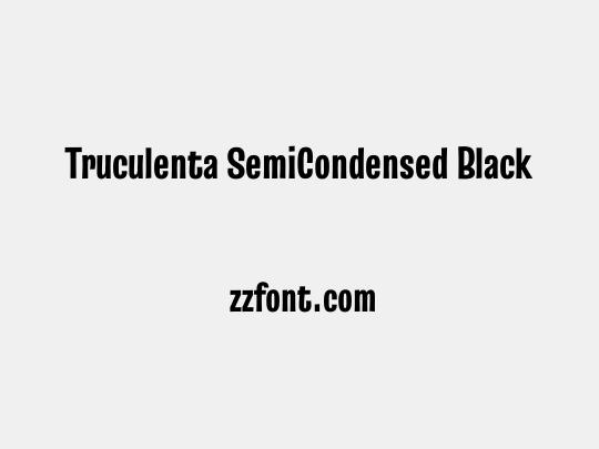 Truculenta SemiCondensed Black