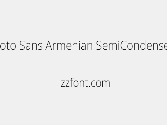 Noto Sans Armenian SemiCondensed ExtraLight