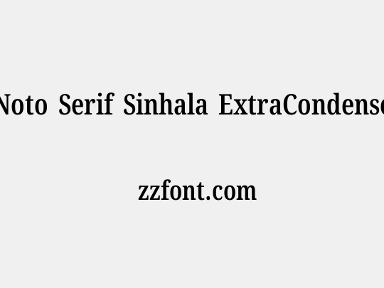 Noto Serif Sinhala ExtraCondensed SemiBold