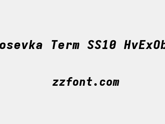 Iosevka Term SS10 HvExObl