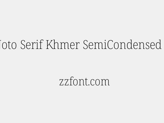 Noto Serif Khmer SemiCondensed ExtraLight