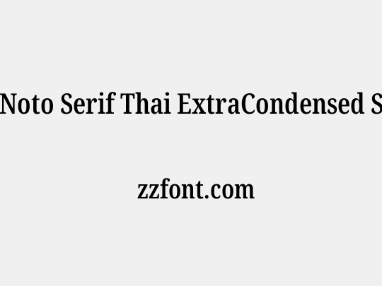 Noto Serif Thai ExtraCondensed SemiBold