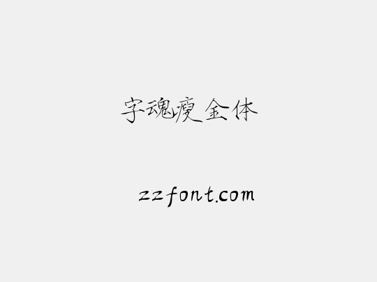 字魂瘦金体