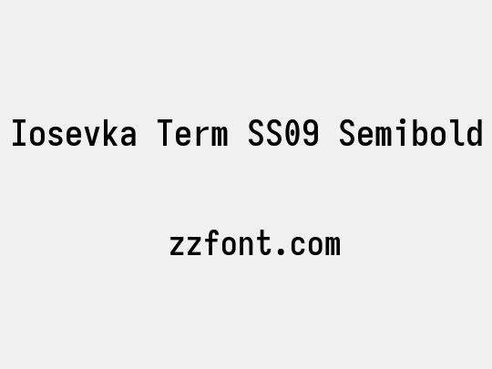 Iosevka Term SS09 Semibold